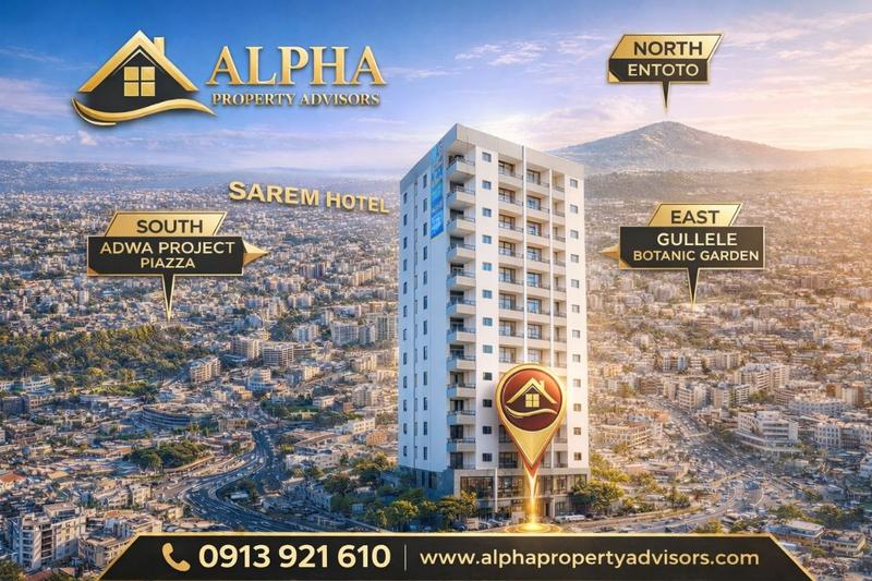 **ውድ ደንበኞቻችን በፒያሳ ሳሬም ሆቴል አጠገብ ቅንጡ አፓርታማ በማስታወቂያ ዋ...